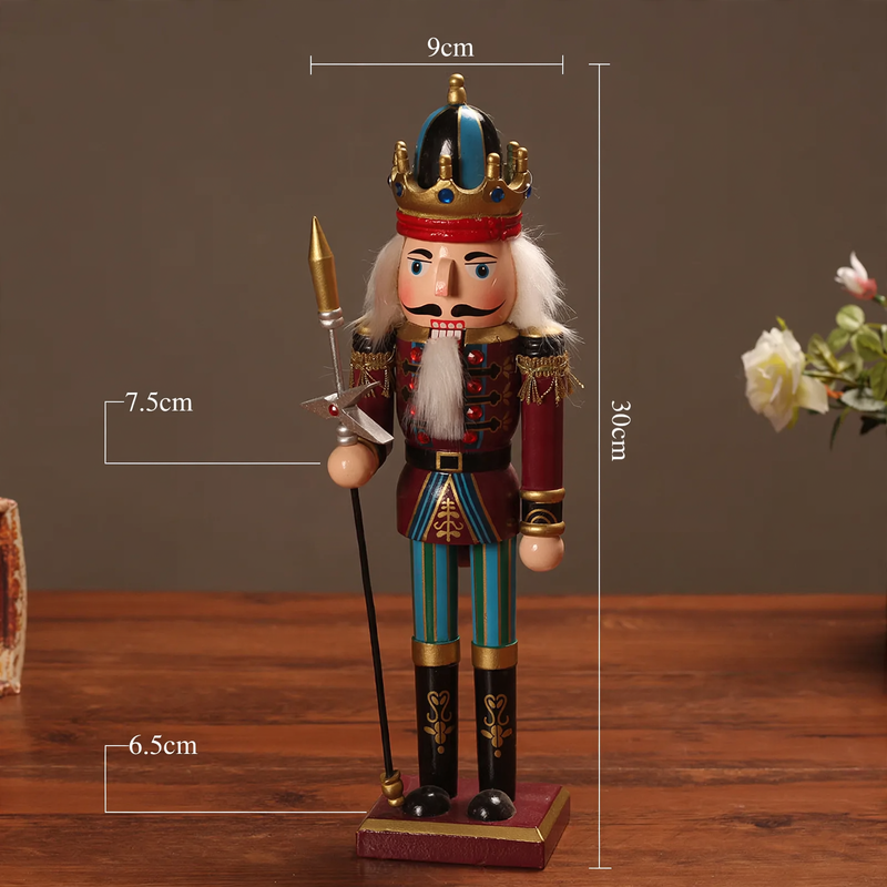 Nutcracker soldier made of wood, 30 cm, European style