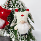 Decorative Christmas gnome ornament with pom-pom hat