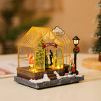 Illuminated Music Christmas House made of Resin