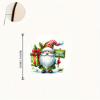 Christmas Gnome Wooden Ornaments, round, 12 designs