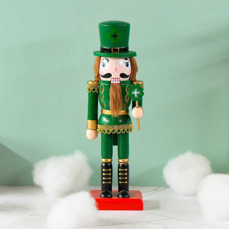 Decorative Nutcracker, 25 cm, Green