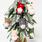 Decorative Christmas gnome ornament with pom-pom hat