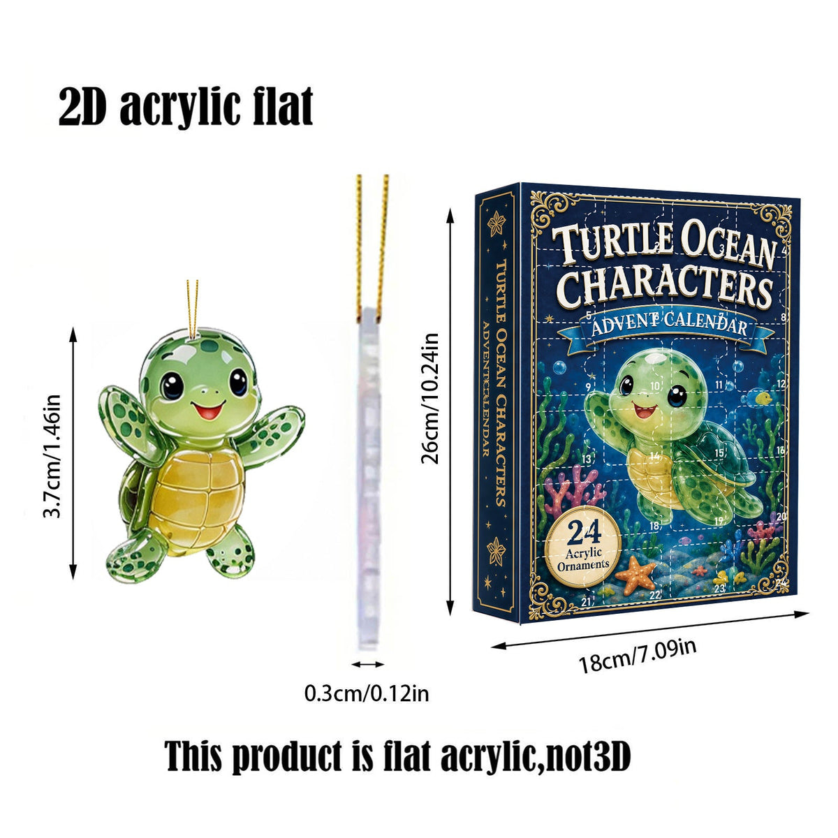 Ocean-themed Advent calendar made of acrylic
