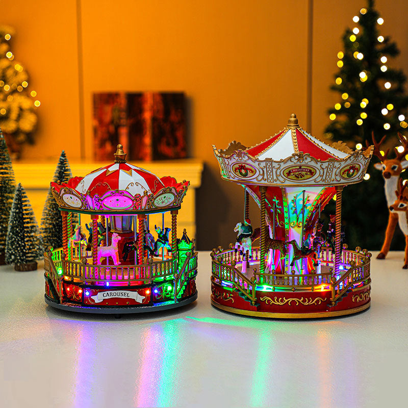 Christmas carousel music box made of PVC