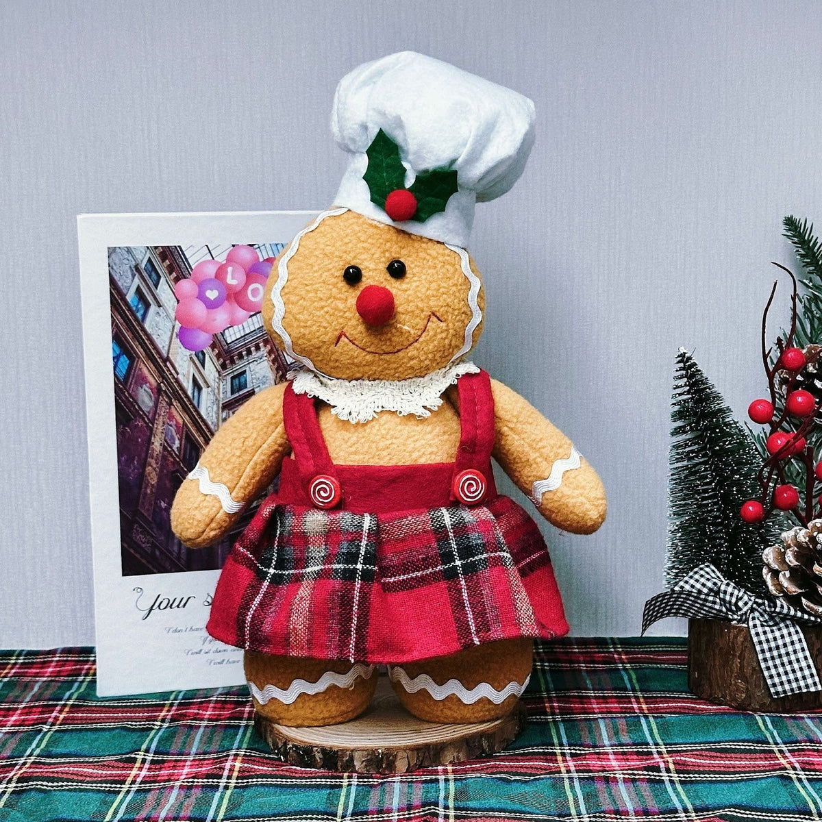 Decorative gingerbread man doll for the Christmas season