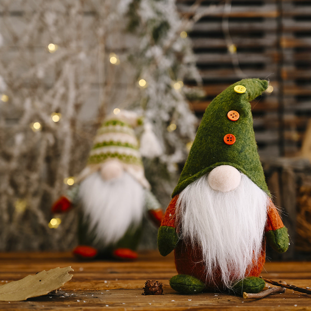 Decorative gnome figure made of fleece fabric