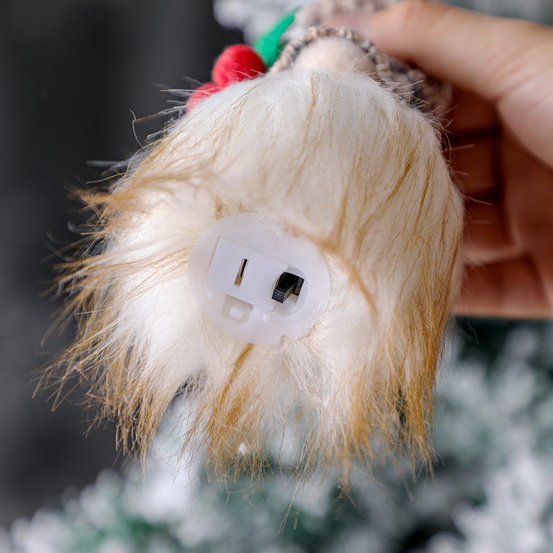 Christmas gnome pendant with knitted hat
