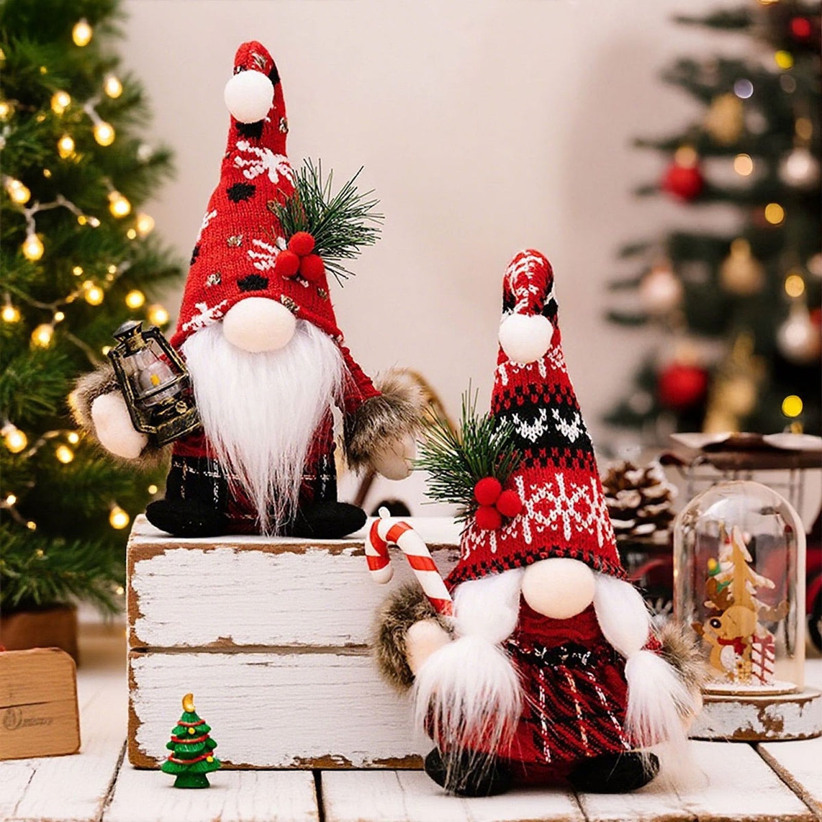Gnome figure with accessories, fabric and polyester