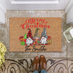 Christmas Doormat with Gnome Design