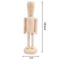 Nutcracker soldier made of pine wood, 18 cm
