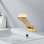 Solna - Waterfall Single Lever Brass Bathroom Sink Faucet