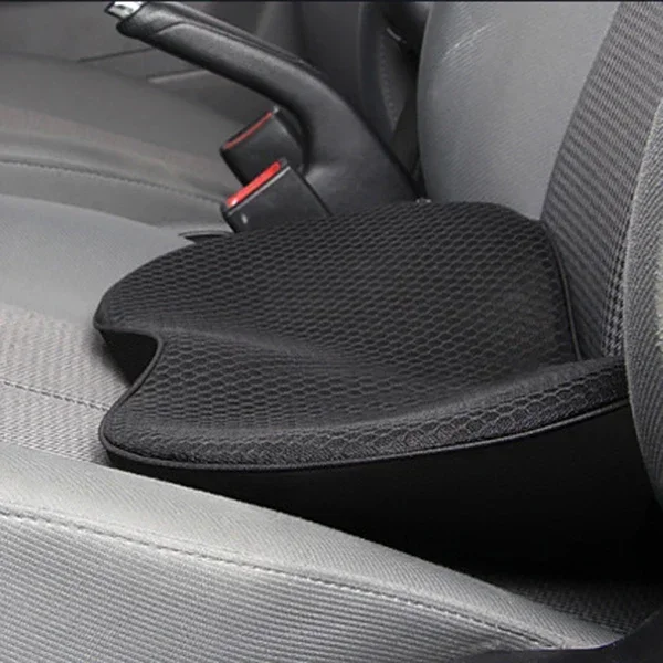 Car Seat Cushion – 2-in-1  Memory Foam Lumbar Support & Height-Boosting Breathable Pad