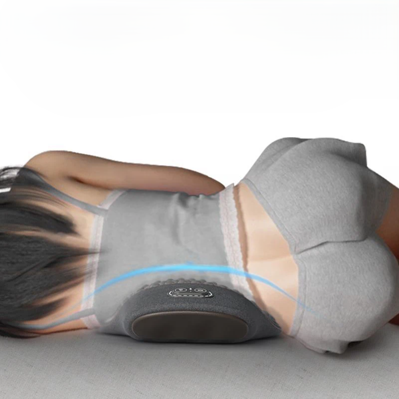 Heated Waist Support Pillow – Vibrating Massage Sleep Pad for Lumbar Pain Relief & Comfort