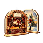 Nutcracker & Ballerina, 2D Wooden Stand, 15x12 cm