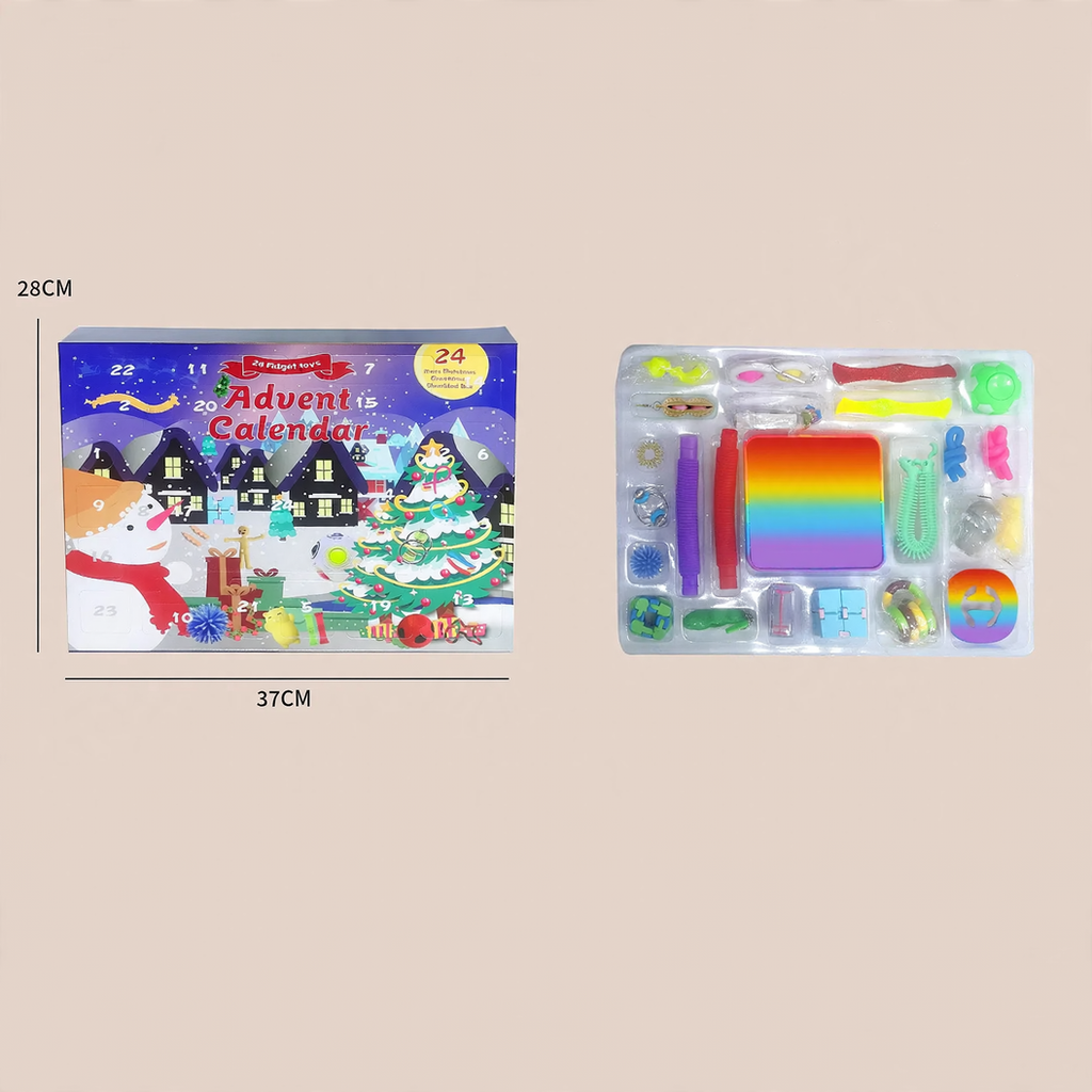 Christmas Advent Calendar with 24 Anti-Stress Toys