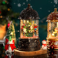 Decorative carousel music box with snow effect