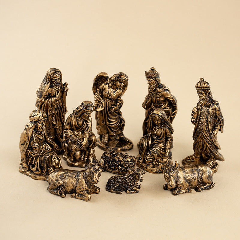 Christmas nativity figures set, 11-piece