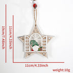 Decorative Christmas wooden pendant with gnome motif