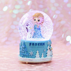 Christmas music box with snow globe and light