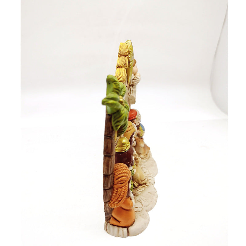 Handcrafted nativity figures made of resin