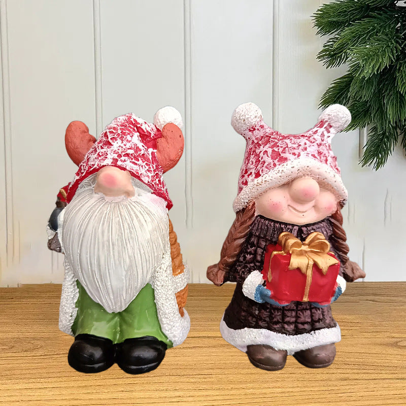 Christmas Dwarf with Hat, Resin Figure