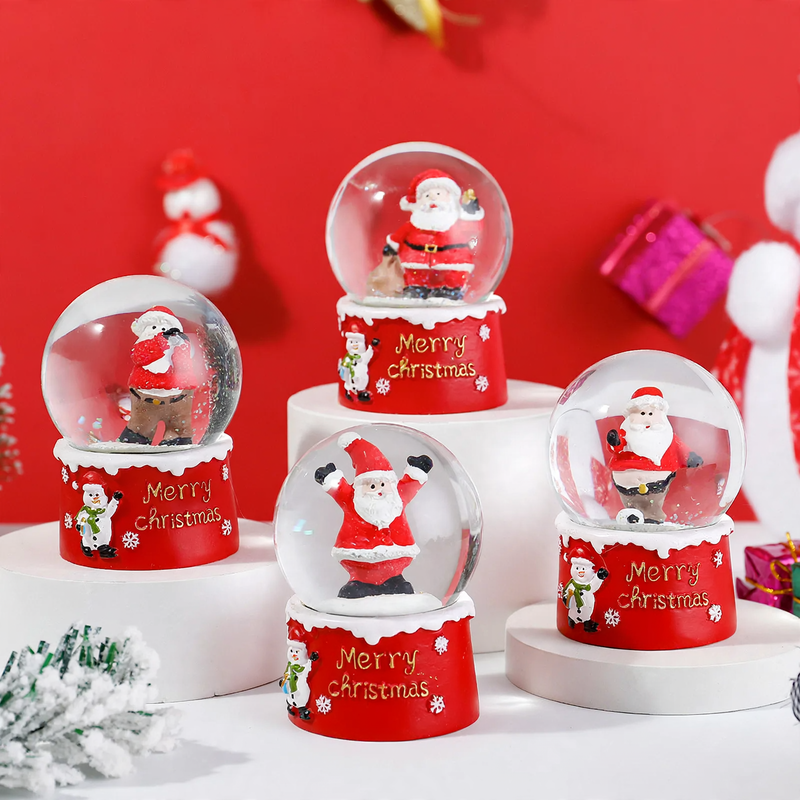 Glowing Christmas Snow Globe with Figures