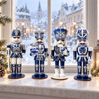 4-piece set nutcracker soldiers, gingerbread design, 2D print