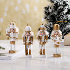 Nutcracker set, 12 cm, 4-piece, wood, hand-painted