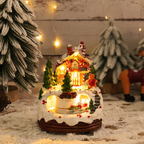 Illuminated music house with night light function
