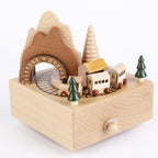 Decorative music box made of wood, hand-painted