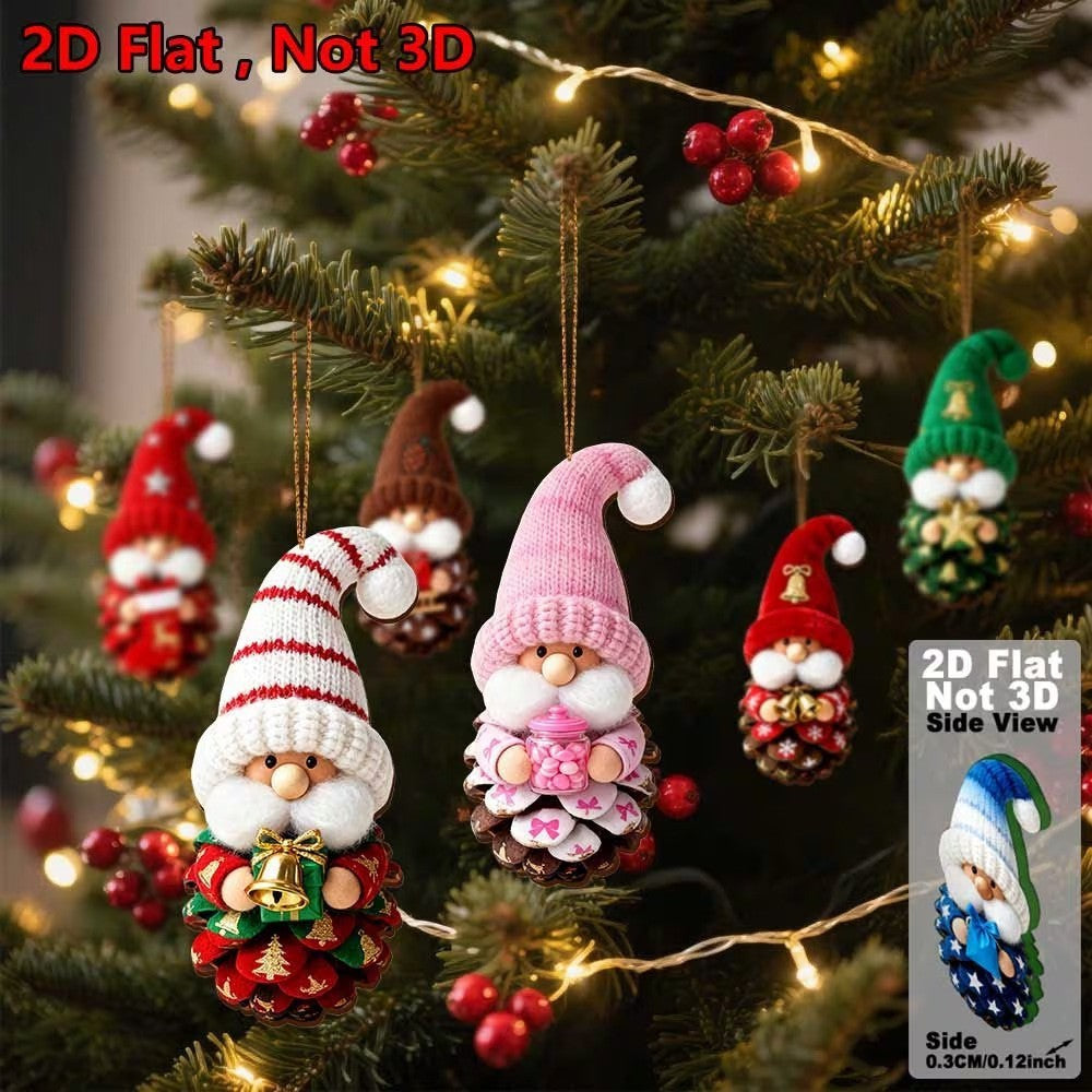 Decorative Gnome Pendant Set made of Wood