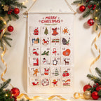 Christmas Advent calendar made of fabric with 24 pockets