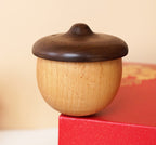 Acorn music box made of beech wood, hand-operated