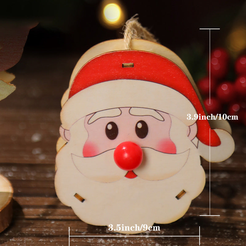 Illuminated wooden house for Christmas decoration