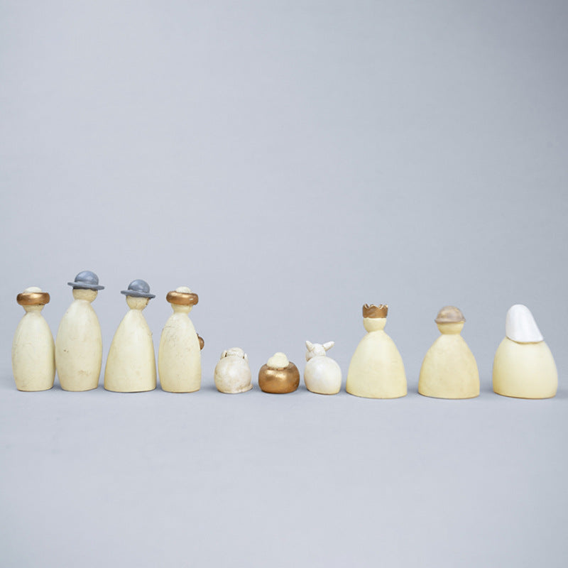Nativity figures set made of resin