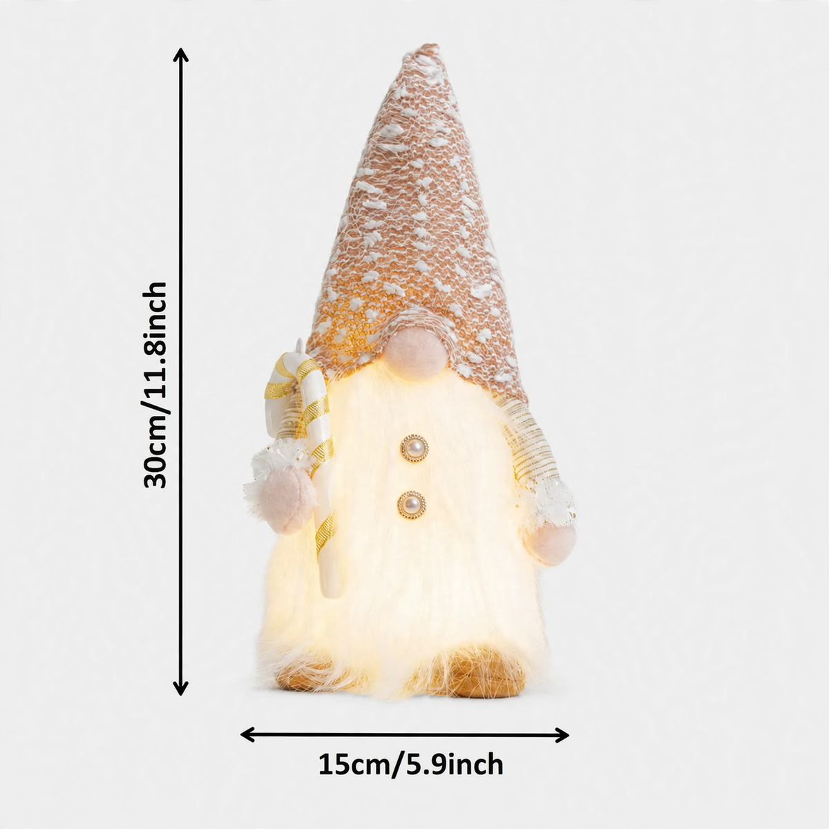 Glittering, shining Christmas gnome