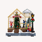 Illuminated Music Christmas House made of Resin