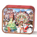Decorative wooden music box with Christmas motif