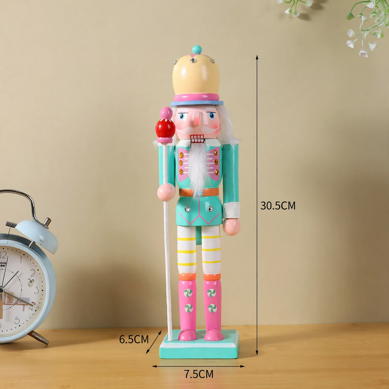 Nutcracker set made of wood, 13-19 cm, as Christmas tree decoration