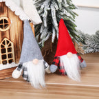 Scandinavian Gnome Pendant in Checkered Pattern