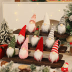 Christmas knit ornaments, gnome design