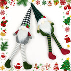 Christmas gnome with long legs, sitting decorative figure