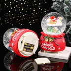 Christmas snow globe with music and light