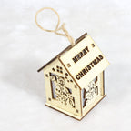 Decorative illuminated miniature wooden house