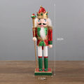 Decorative nutcracker soldier figure made of pine wood