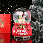 Christmas snow globe with music and light