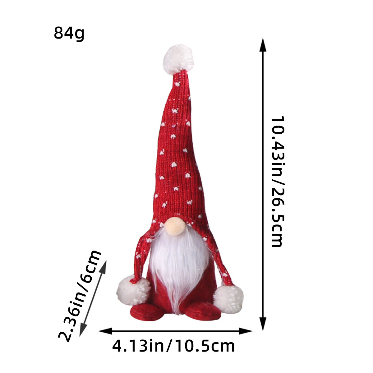 Gnome with knitted hat and pompom
