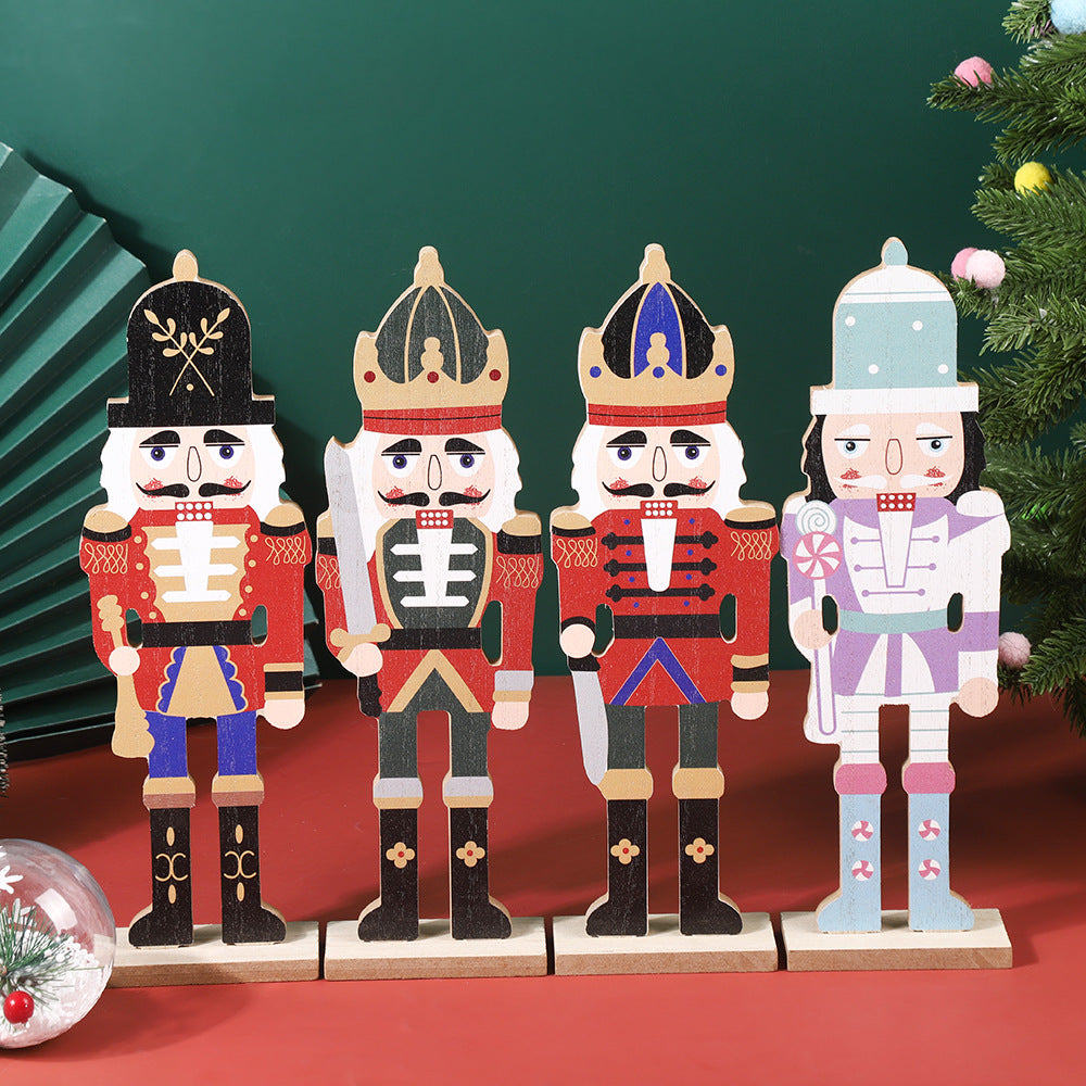 Decorative nutcracker figure made of beech wood