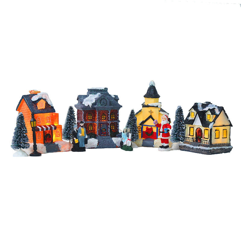 LED Christmas Village Set, 10-piece