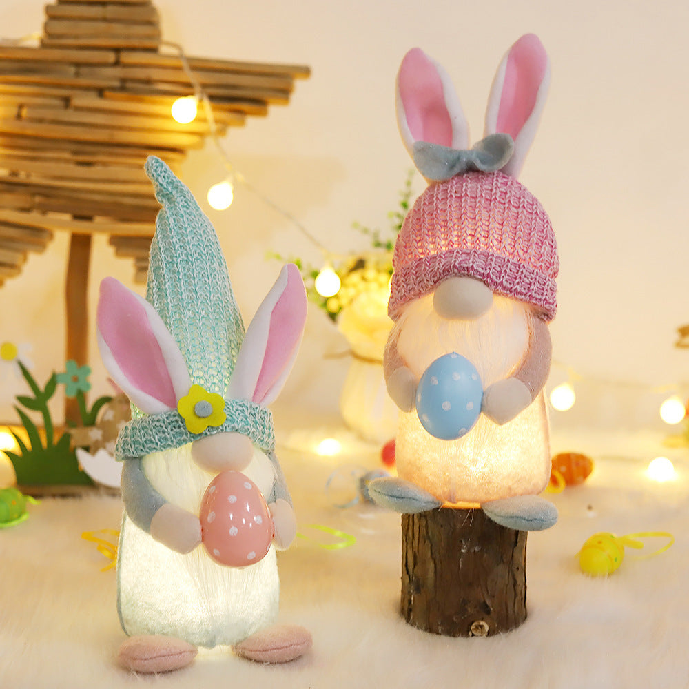 Glowing gnome figure with light effect